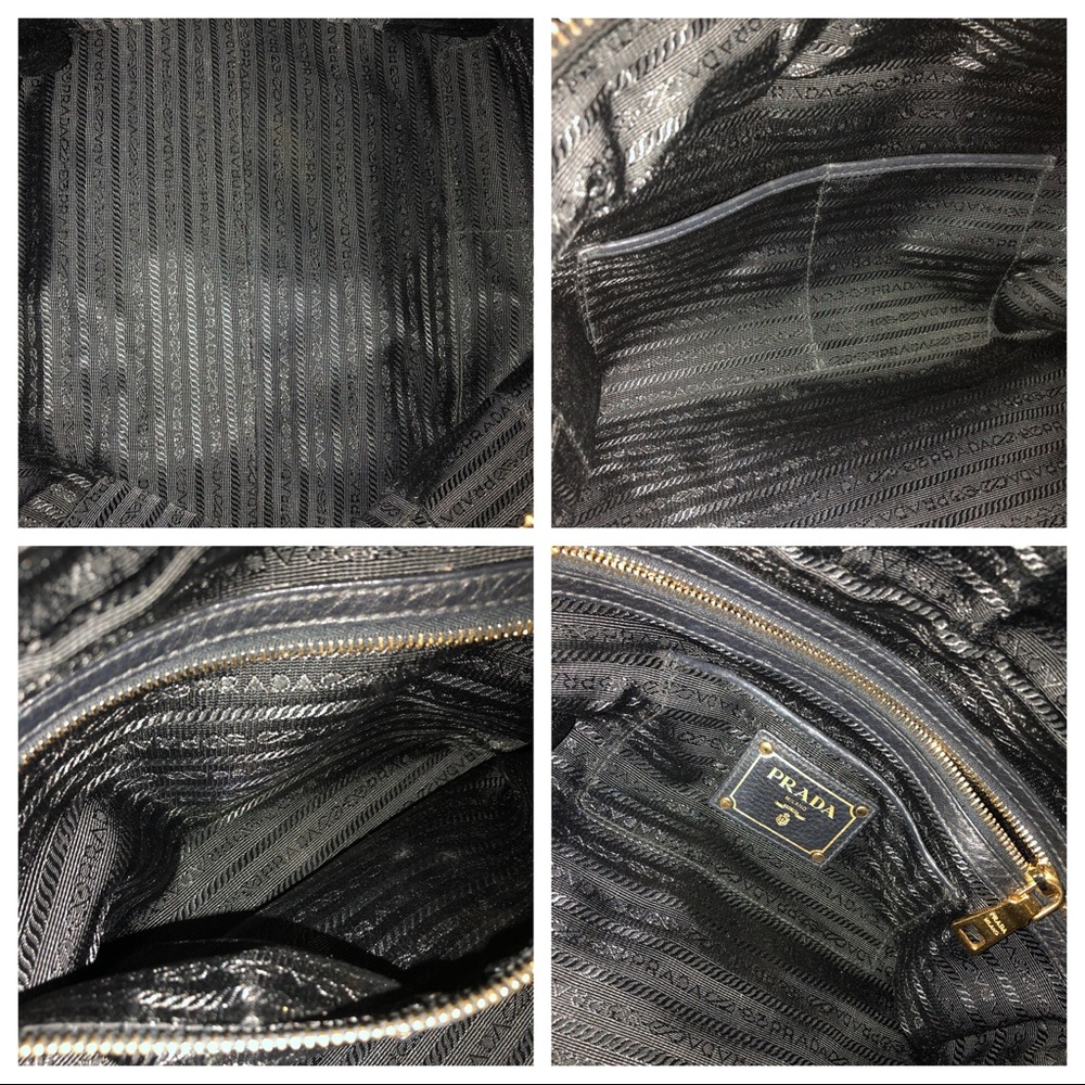 PRADA Blk Leather Bauletto Bag Pre-Loved Gorgeous - Picture 6 of 8